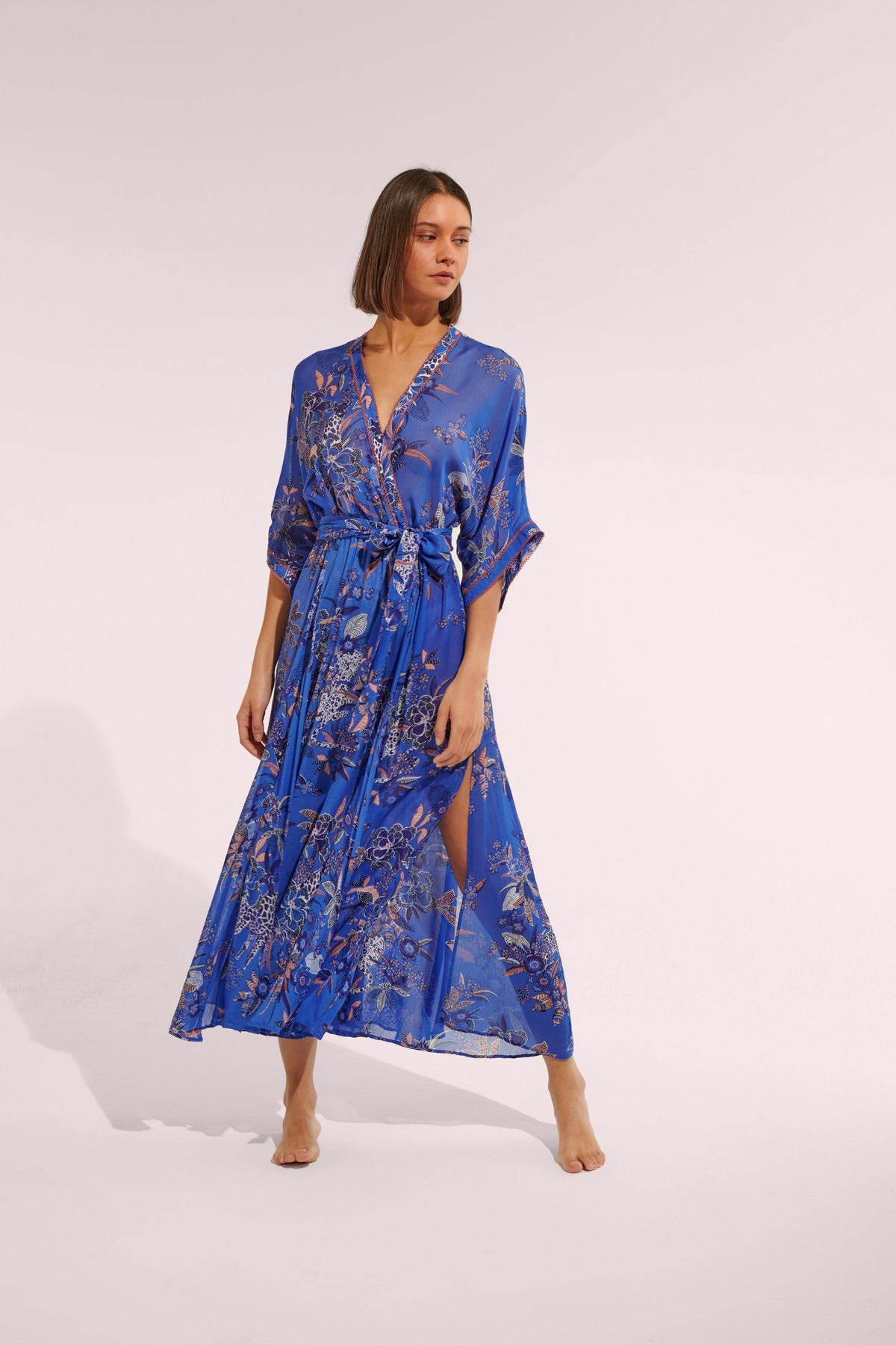 Long Dress Adha - Blue Leo Forest - 1