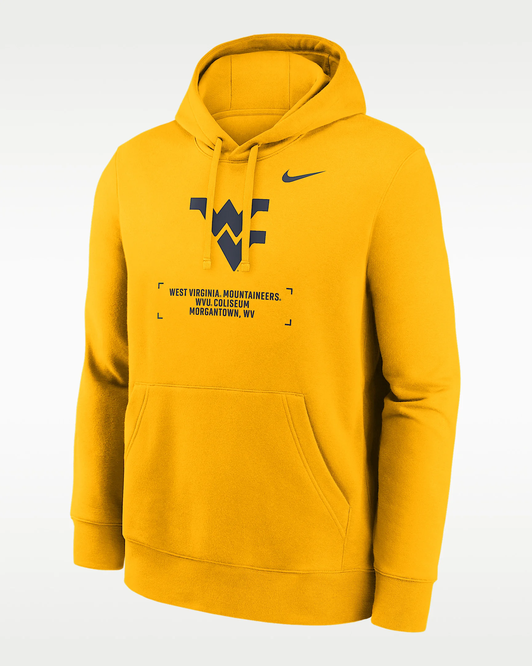 West Virginia Club Basketball 2-Hit Men's Nike College Pullover Hoodie - 1