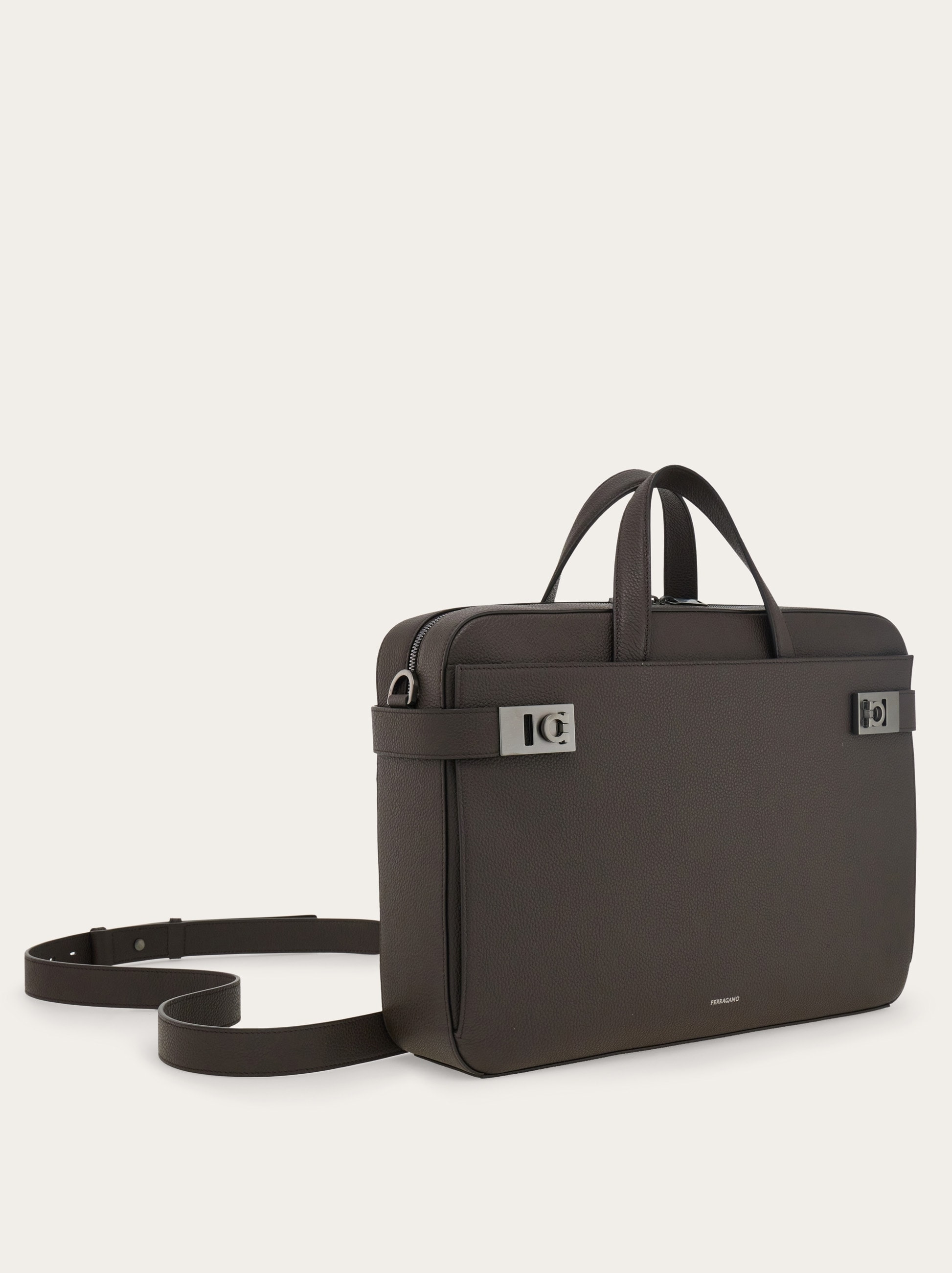 Briefcase with Gancini buckles (M) - 5