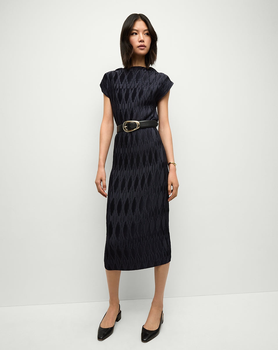 GRAMERCY PLEATED DRESS - 7