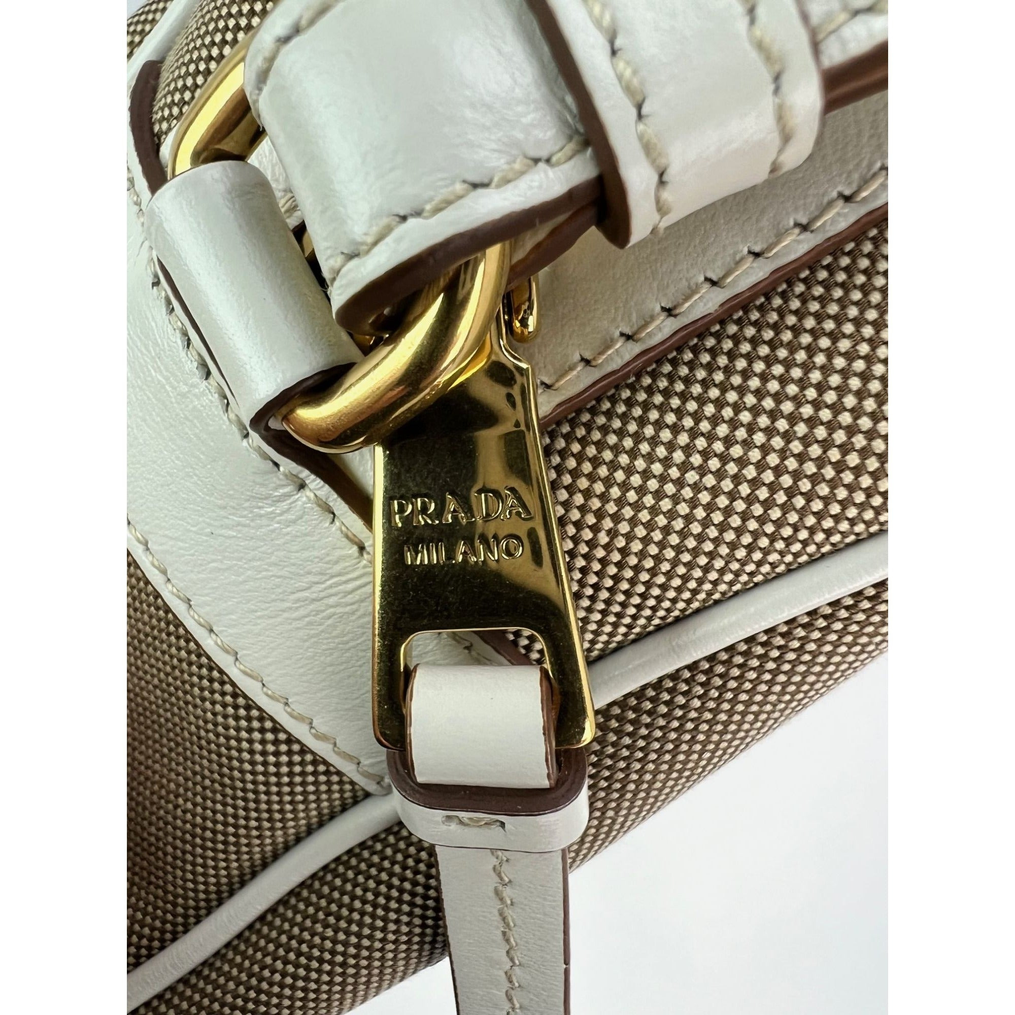 Prada Khaki Canvas Camera Crossbody Bag - 8