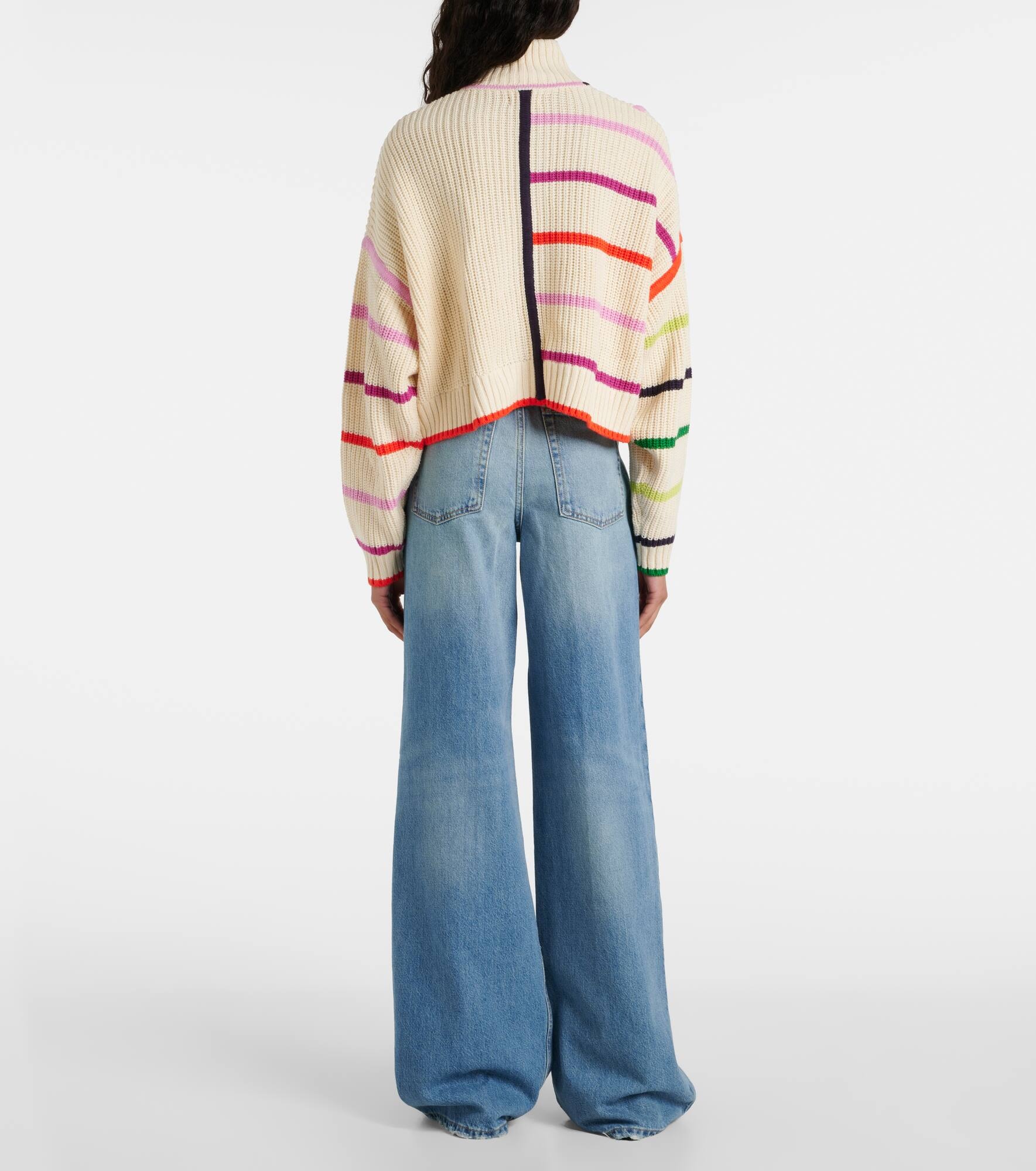 Hampton cropped cotton-blend sweater - 3