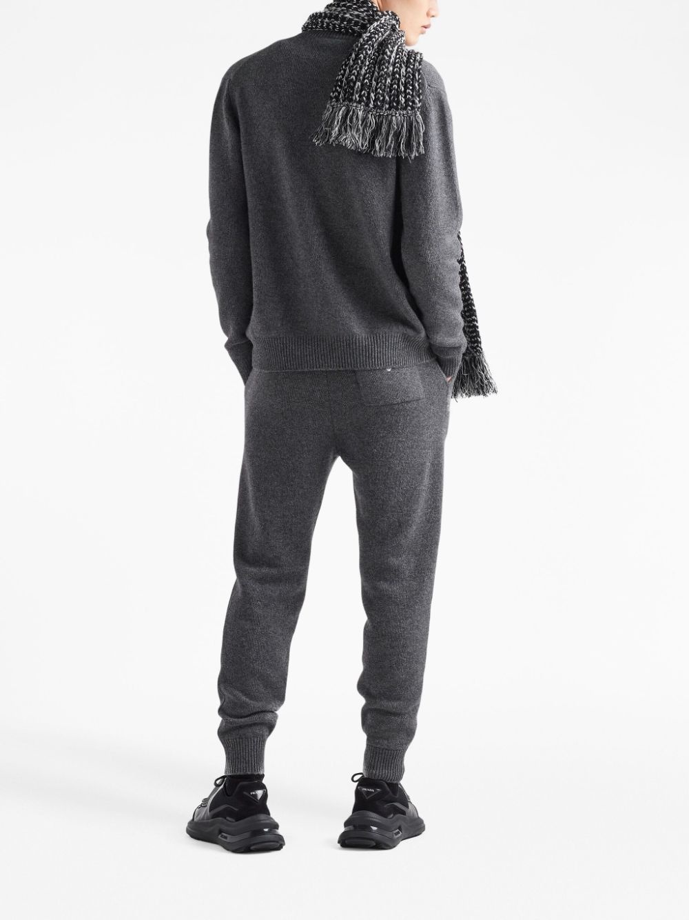 logo-embroidered cashmere sweatshirt - 3