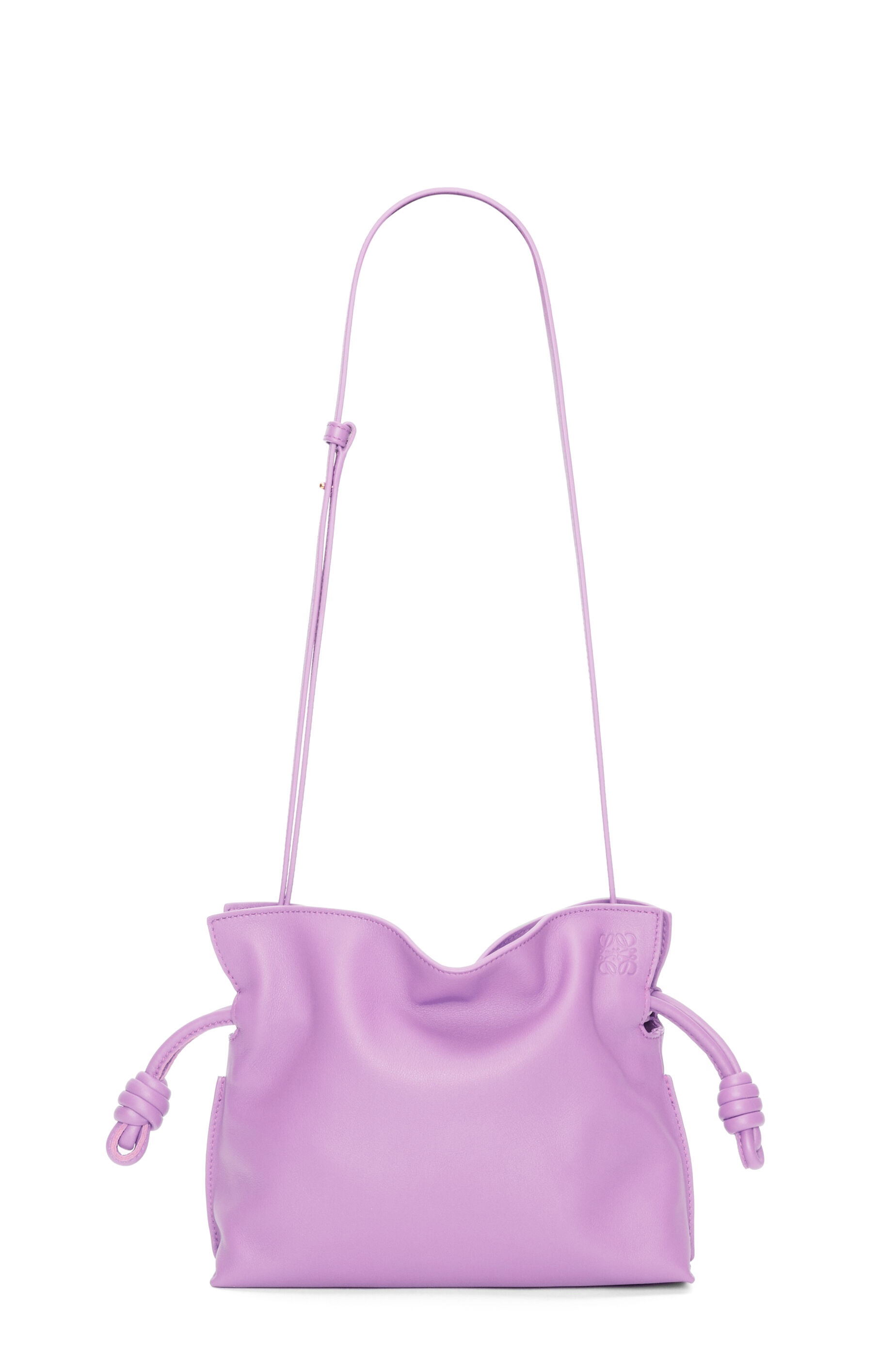 Mini Flamenco clutch in nappa calfskin & Anagram strap in jacquard and calfskin - 5