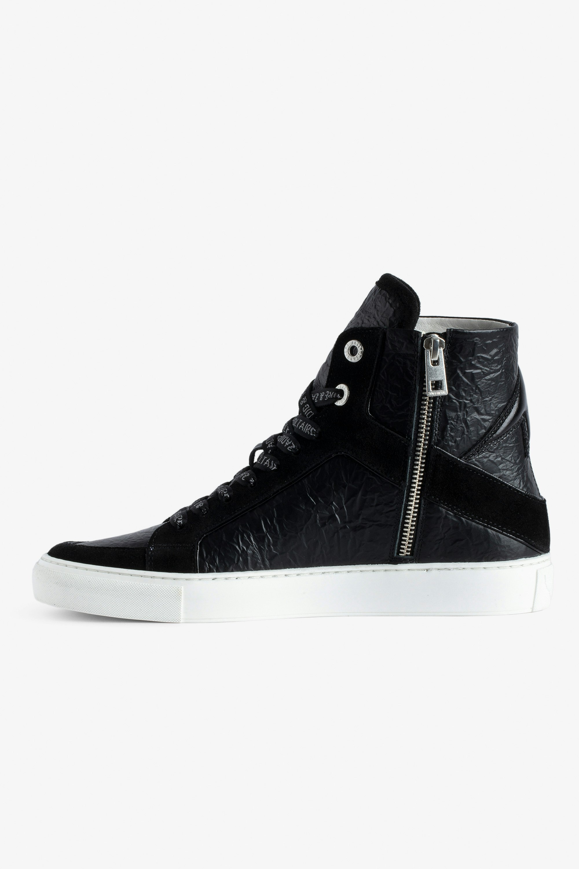 ZV1747 High Flash High-Top Crinkled Sneakers