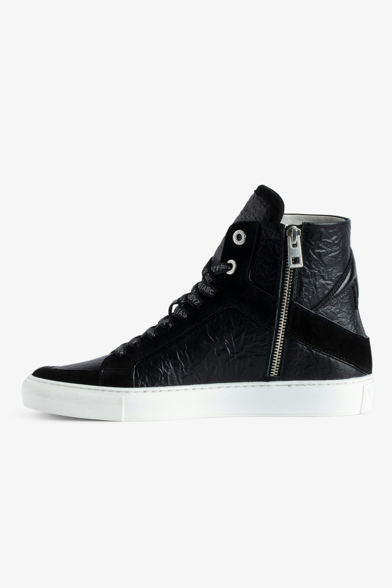 ZV1747 High Flash High-Top Crinkled Sneakers 3