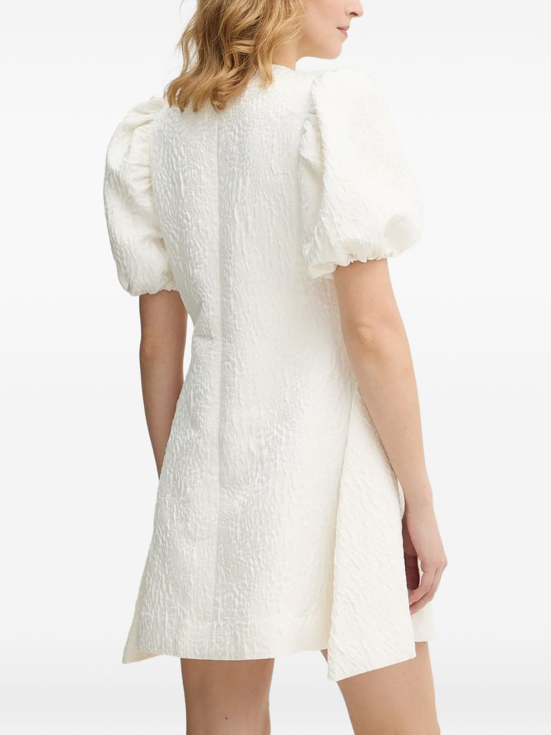 v-neck puff-sleeve mini dress 3
