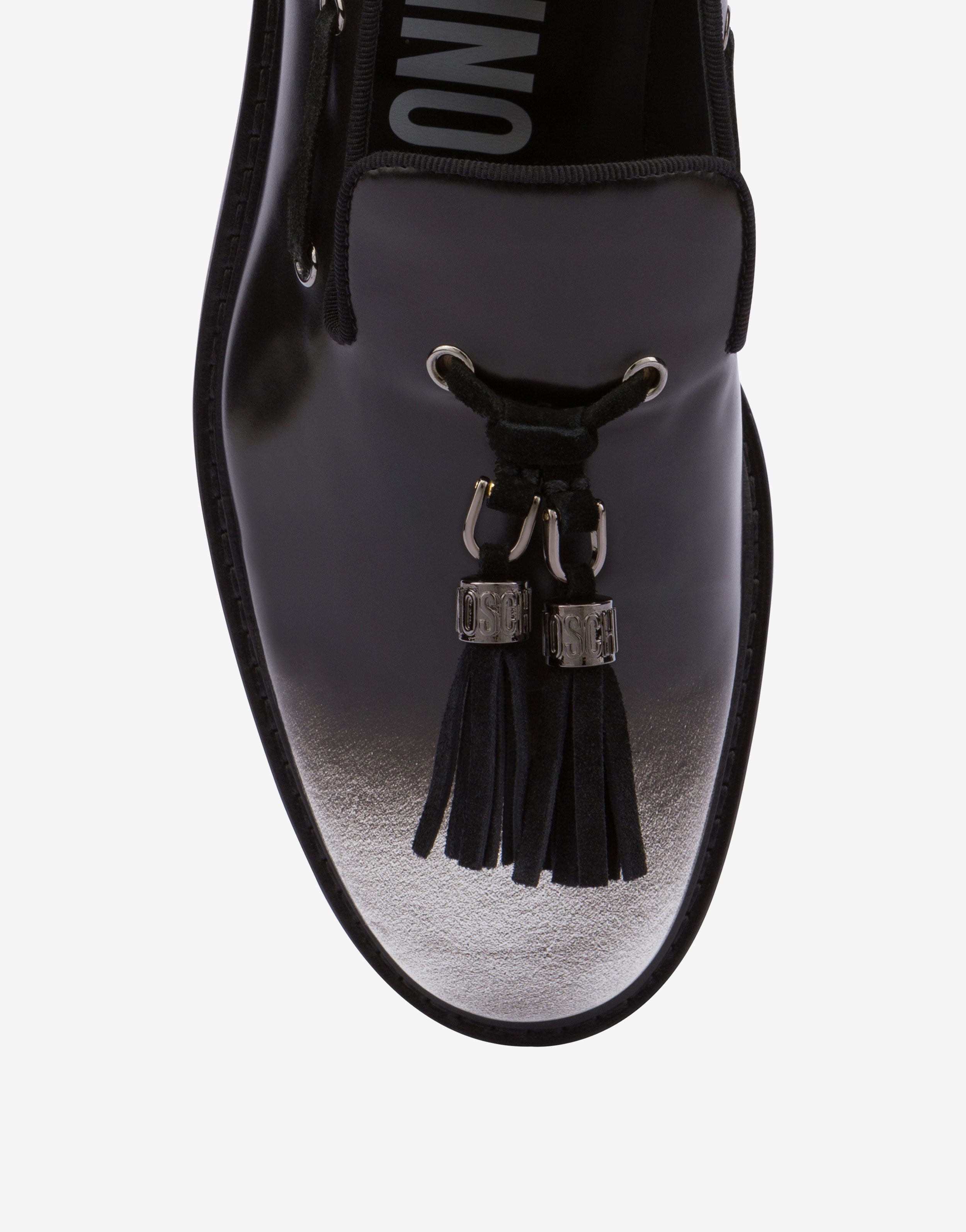 METAL TASSELS GRADIENT-EFFECT CALFSKIN LOAFERS - 4