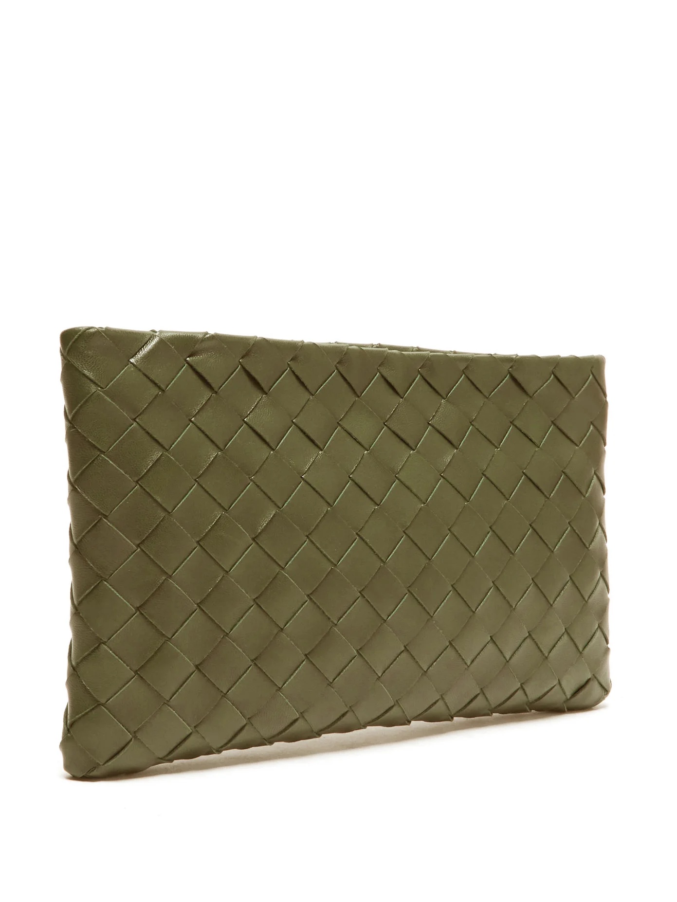 Intrecciato leather pouch - 4