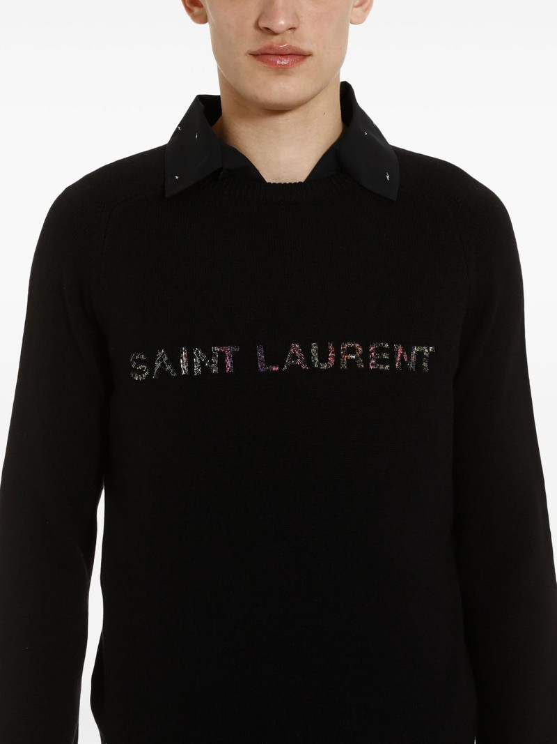 beaded logo embroidery sweater 5