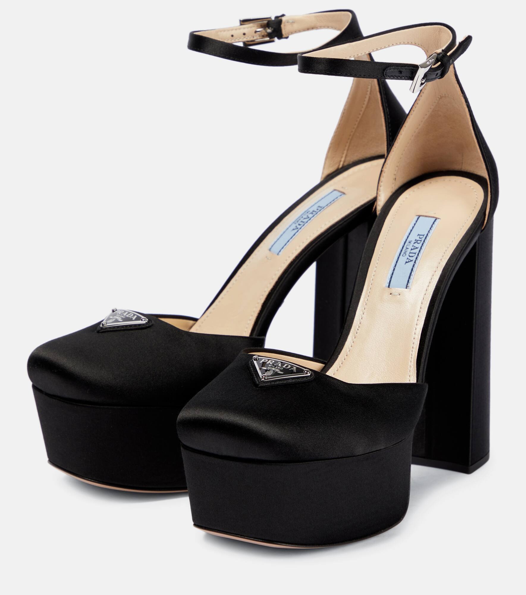 Satin platform pumps - 5