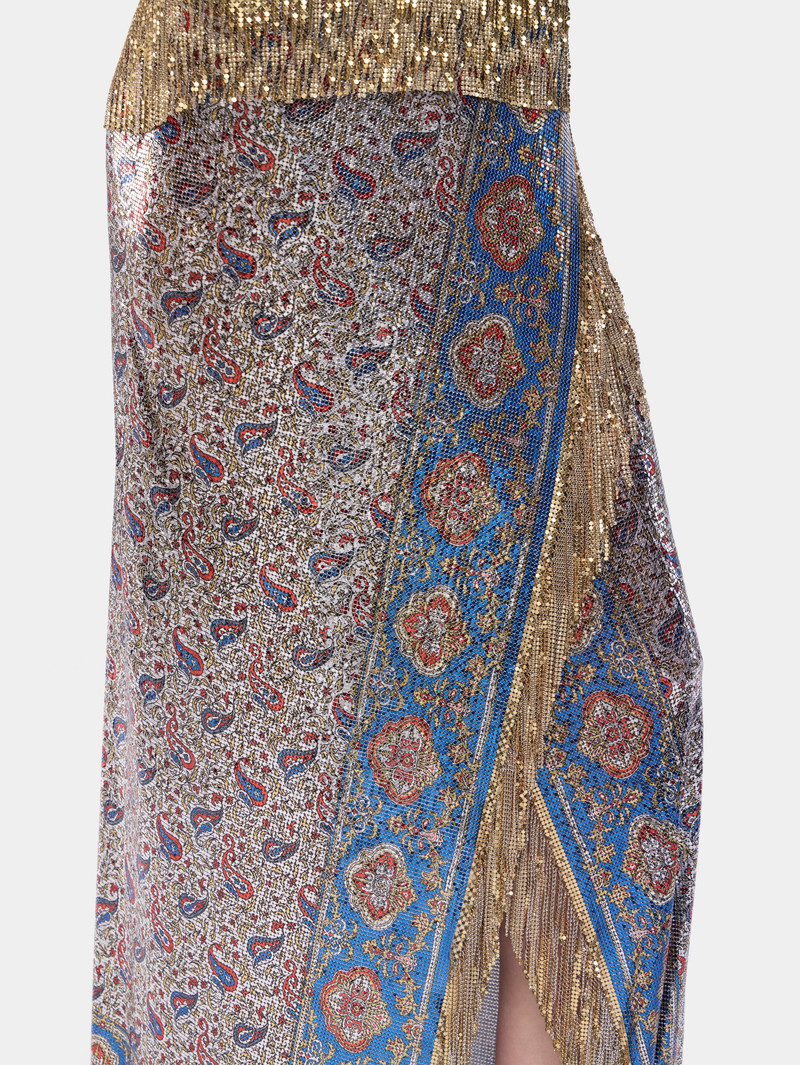 LONG SKIRT IN PRINTED MESH 5