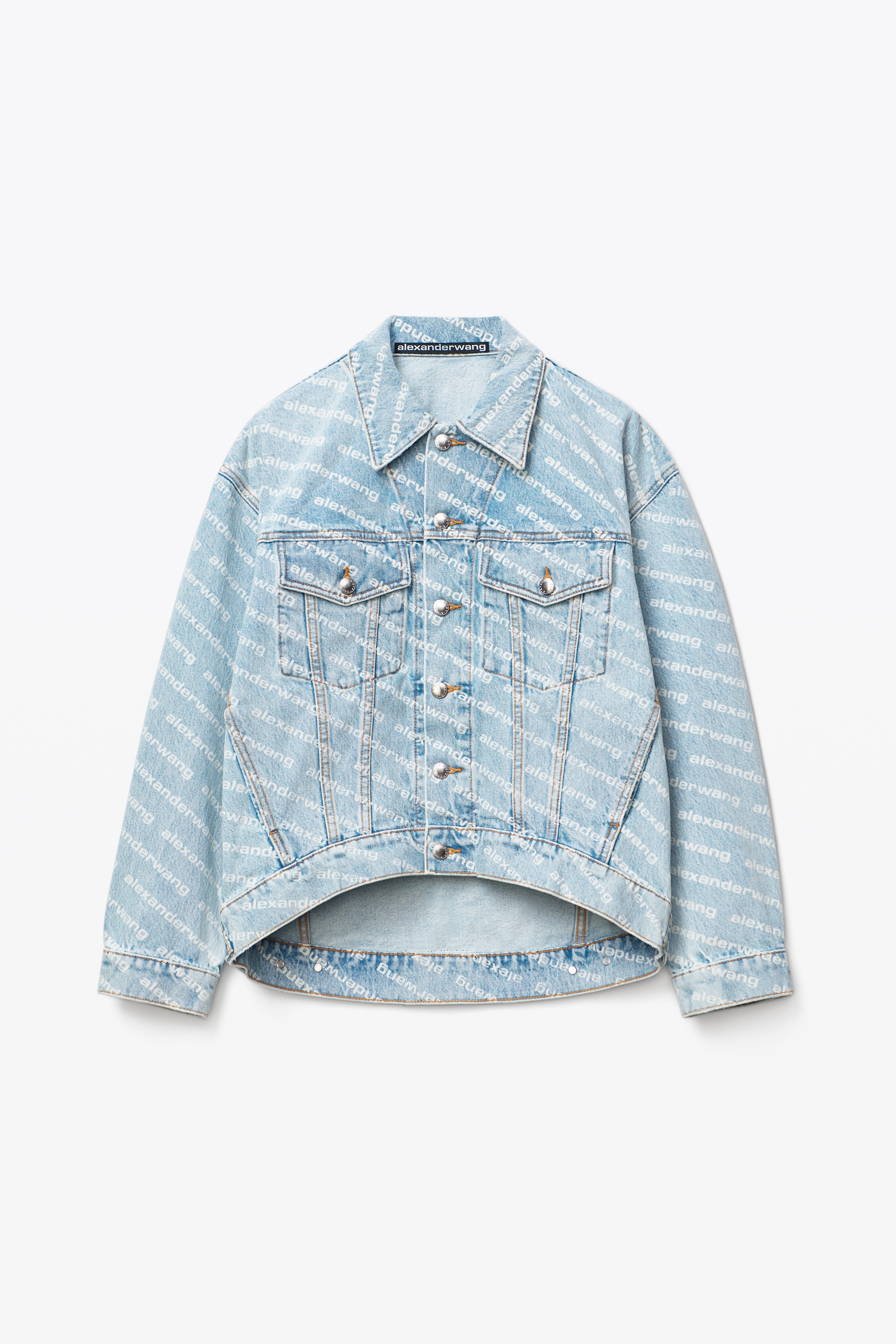 FALLING BACK LOGO JACKET IN DENIM - 1