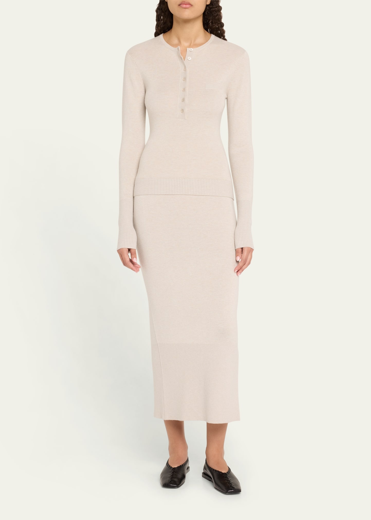 Gia Ribbed Midi Skirt - 2