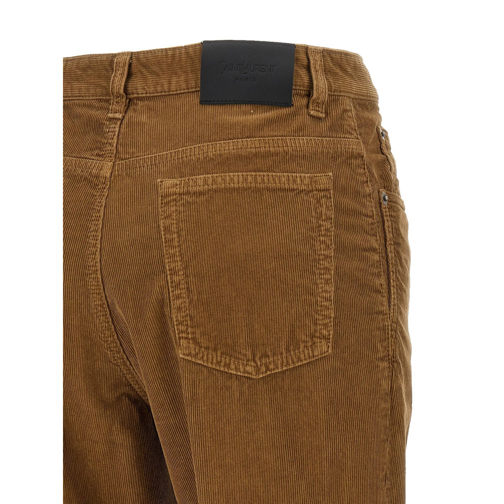 Saint Laurent Brown Trousers - Straight Trousers Women - 3