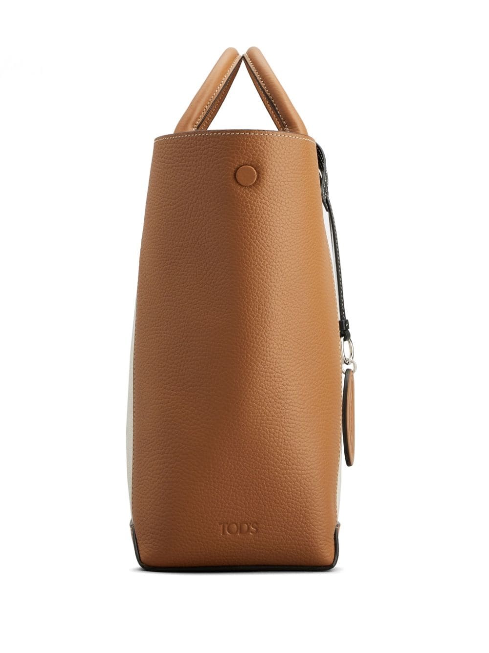 panelled leather tote bag - 3