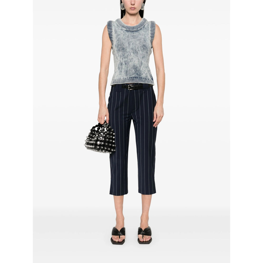 Alexander Wang Blue Trousers - Cropped Trousers Women - 4