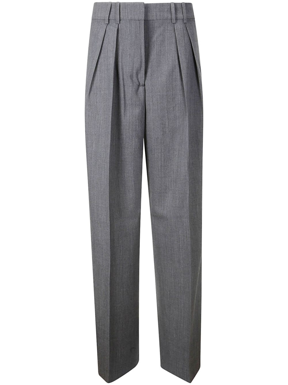 pleated slim-fit trousers - 1