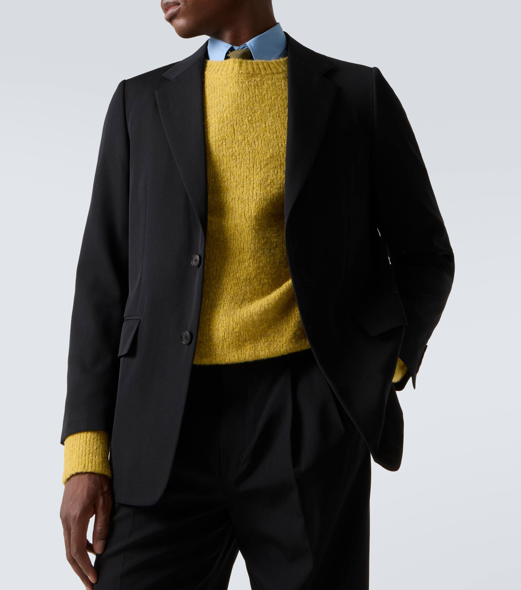 Wool gabardine blazer - 5
