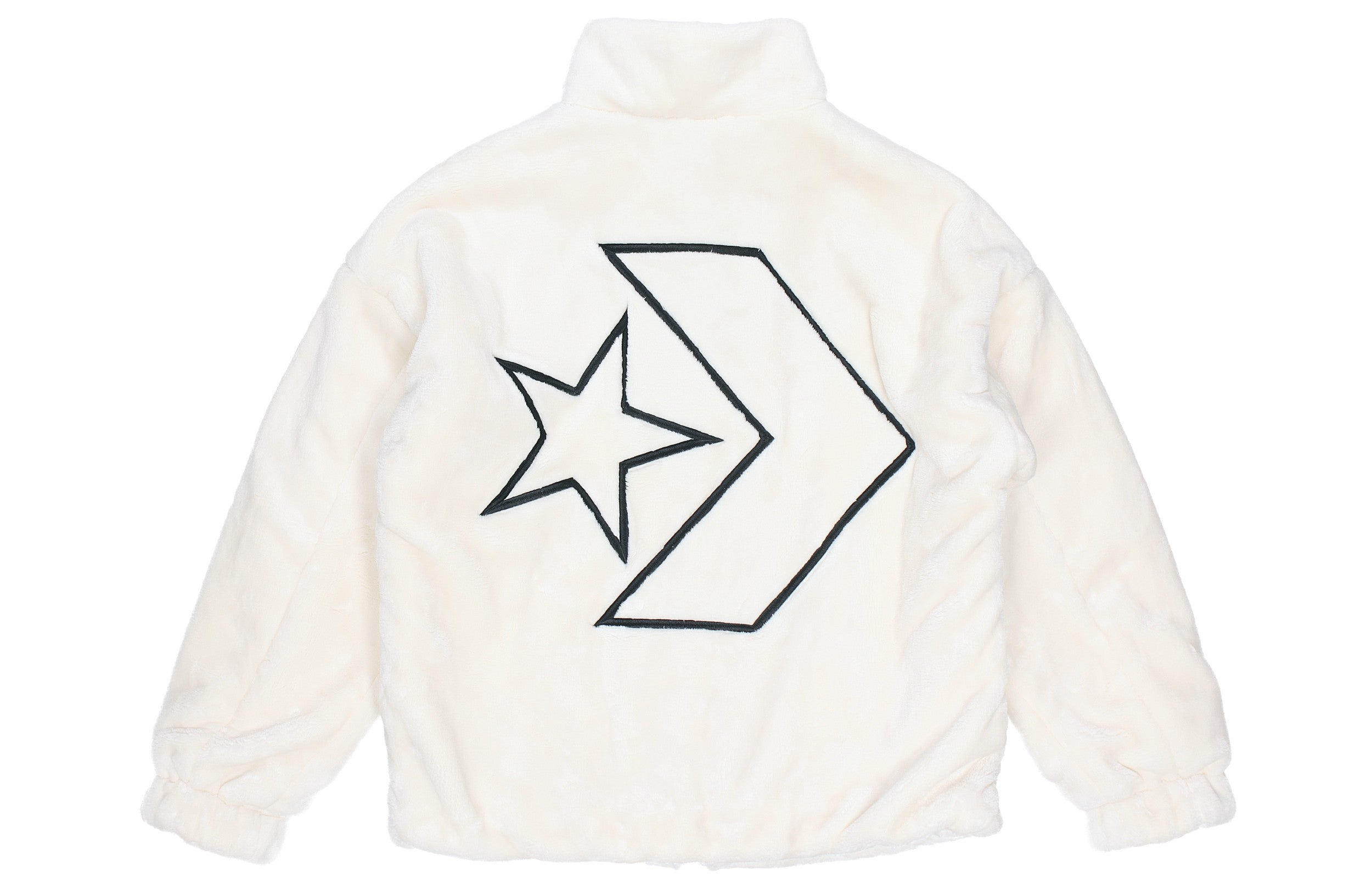 Converse Loose Stand Collar Stay Warm logo Jacket White 10023526-A02 - 2