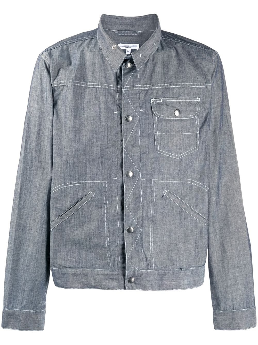 long-sleeve denim shirt - 1