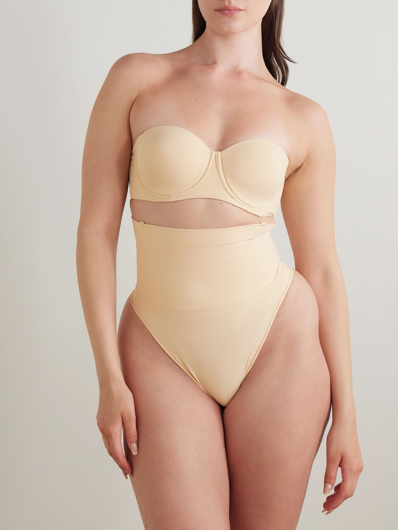 Core Control High Waist Thong - Sand Beige - 5