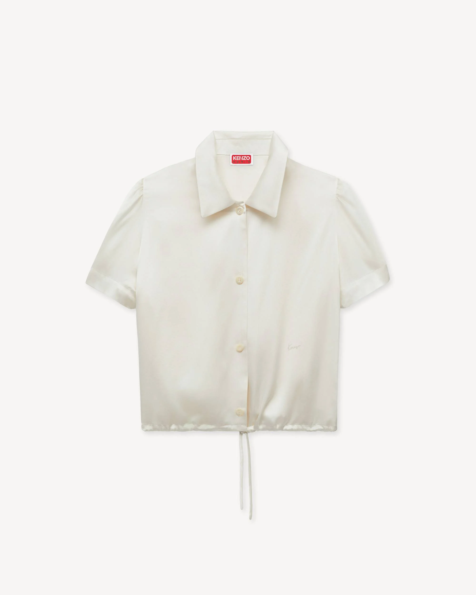 Puffy sleeves blouse in silk - 1