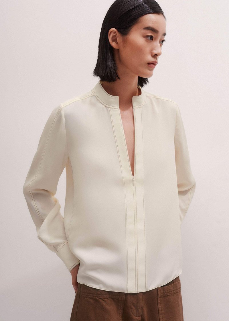 High Neck Blouse + Tie 3