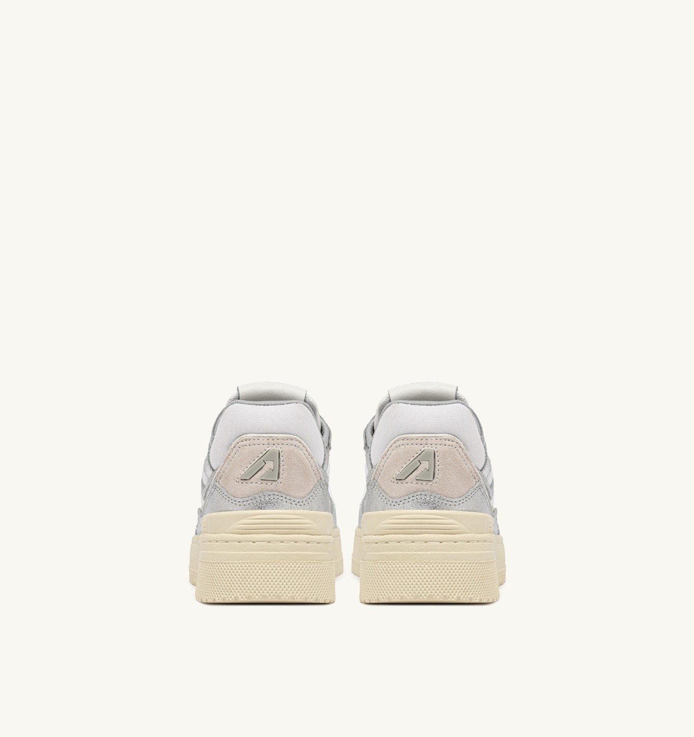 CLC LOW SNEAKERS IN SILVER-TONE LEATHER - 3