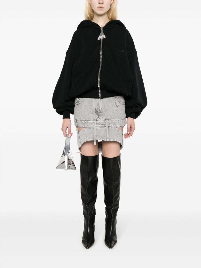 THE ATTICO cut-out denim mini skirt outlook