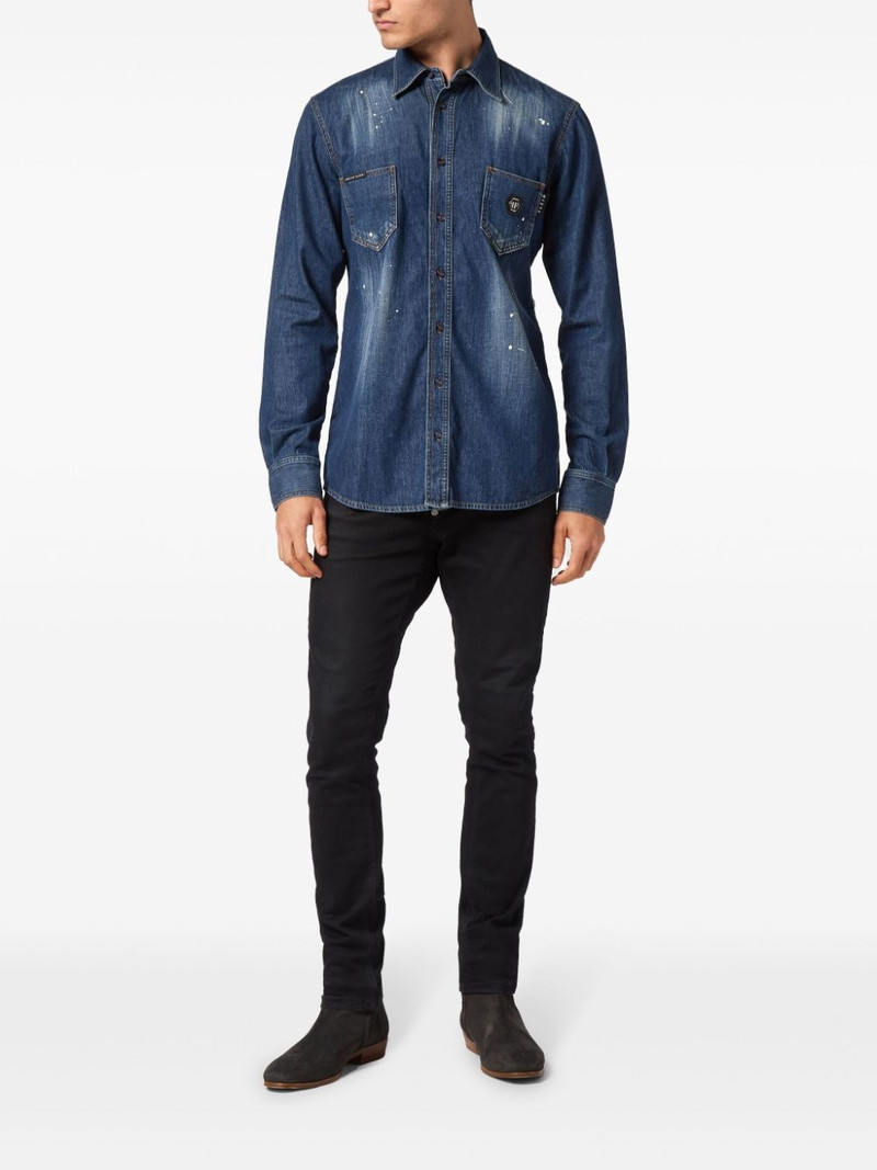 PHILIPP PLEIN denim long-sleeved shirt outlook