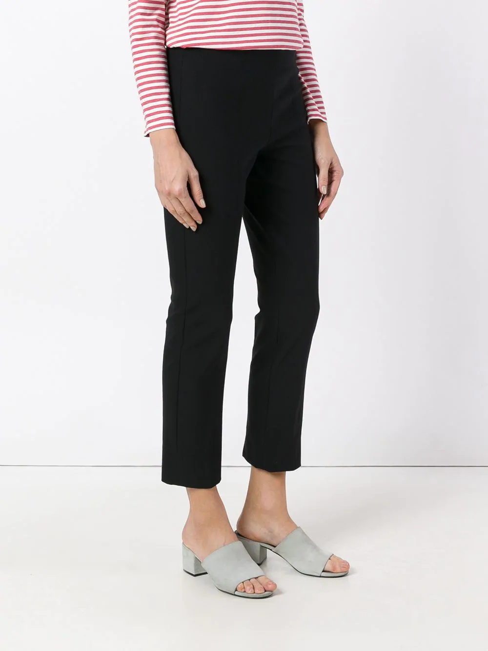 high-waisted cropped trousers - 3