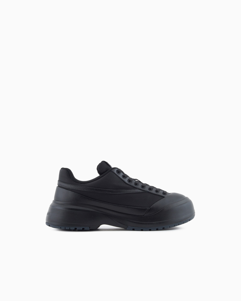 NYLON AND LEATHER SNEAKERS 1