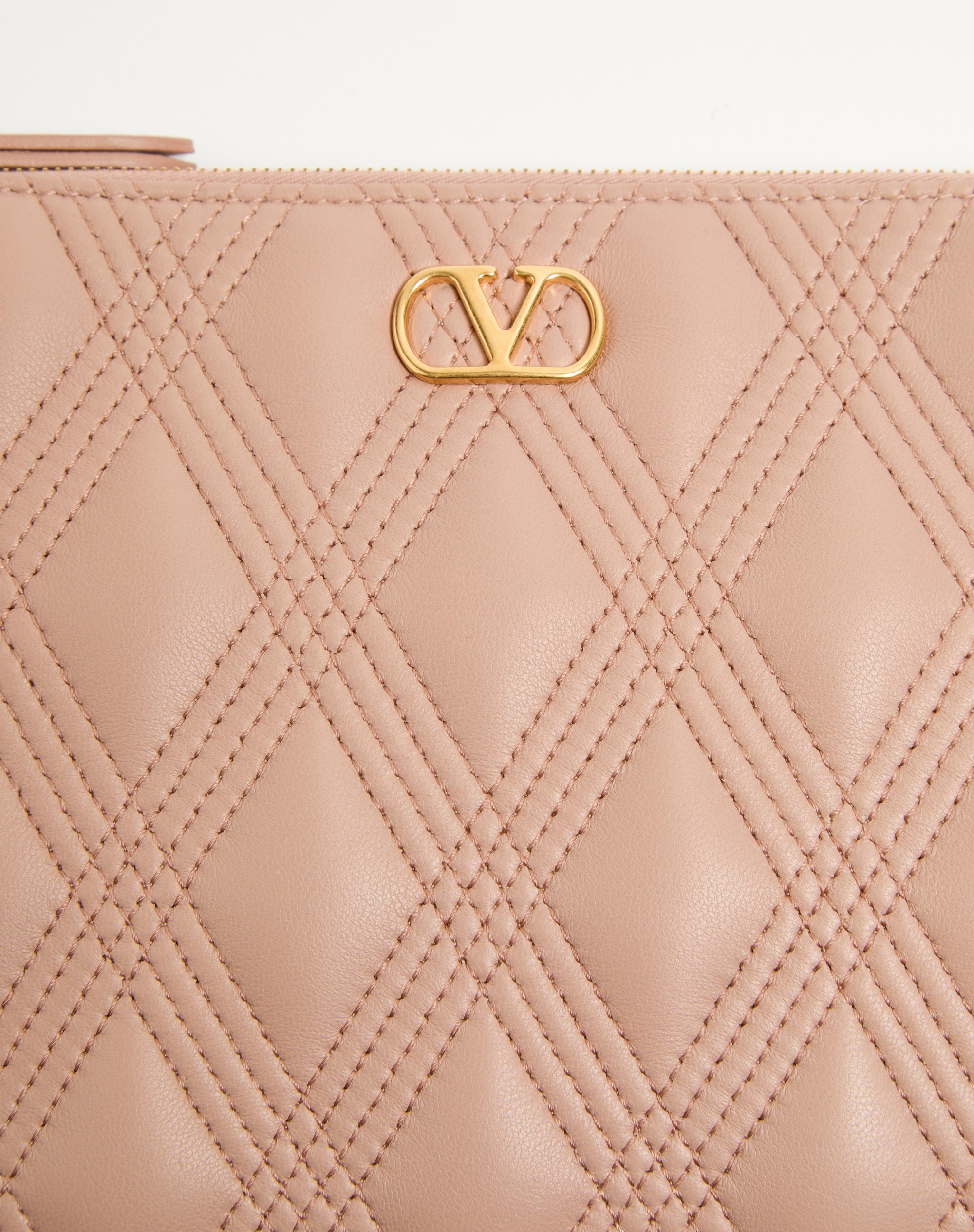 VALENTINO GARAVANI QUILTIE 67 POUCH IN QUILTED NAPPA LEATHER - 7