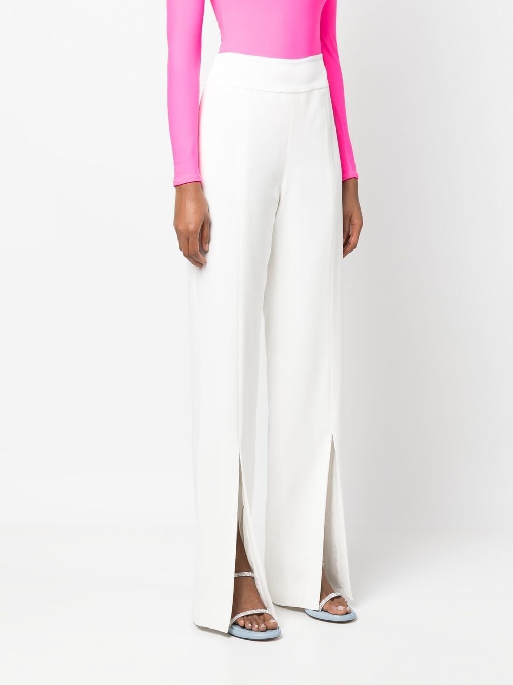 split-cuff high-waist trousers - 3