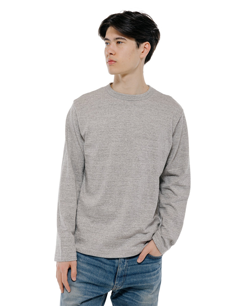 Warehouse & Co. Lot. 5906 Long Sleeve Crew Neck T-Shirt Heather Gray outlook