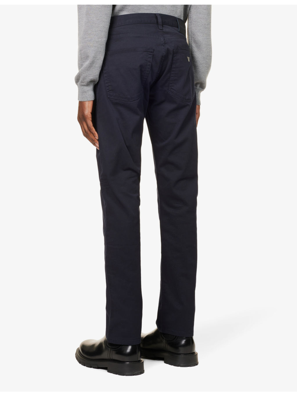 Belt-loop brand-patch regular-fit tapered-leg - 4