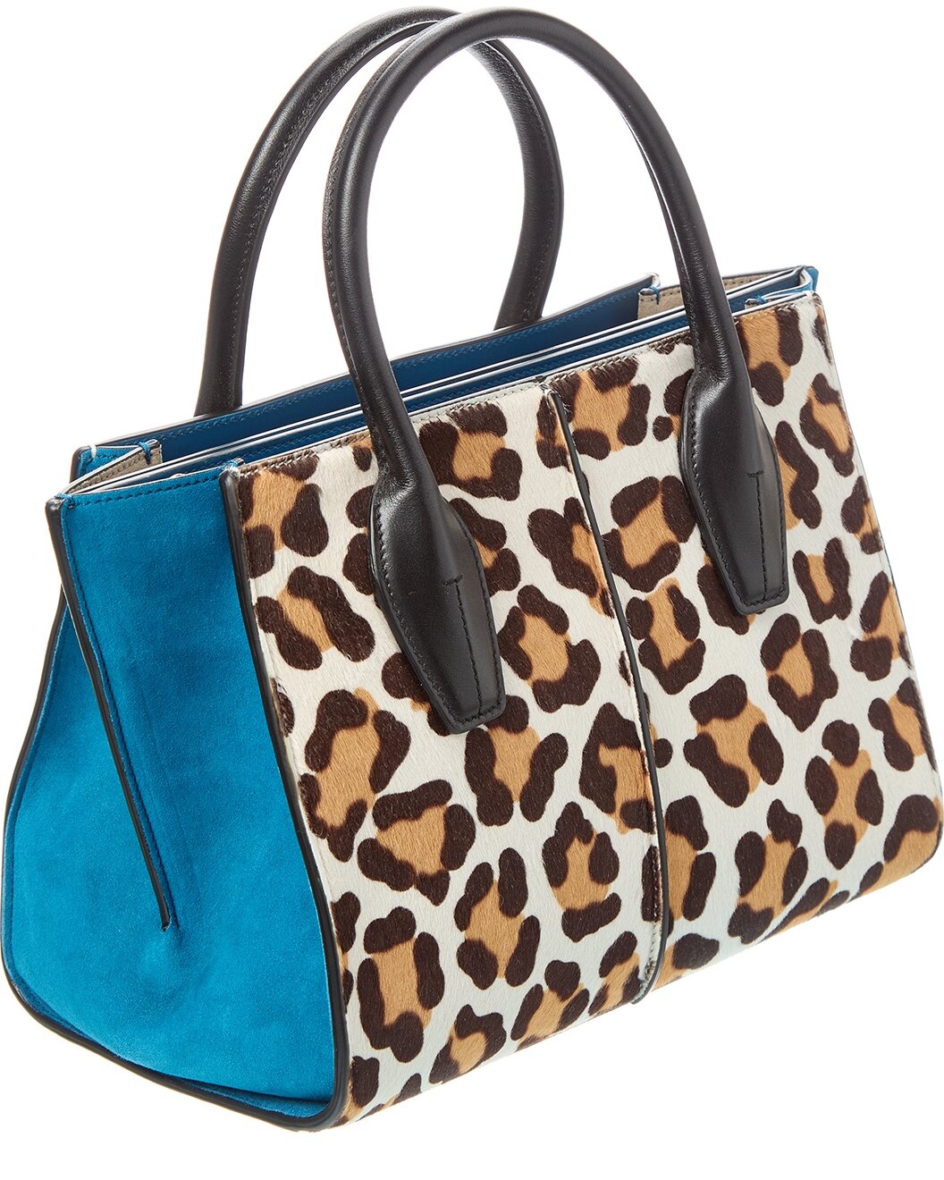 TOD’s Logo Haircalf & Suede Tote - 3