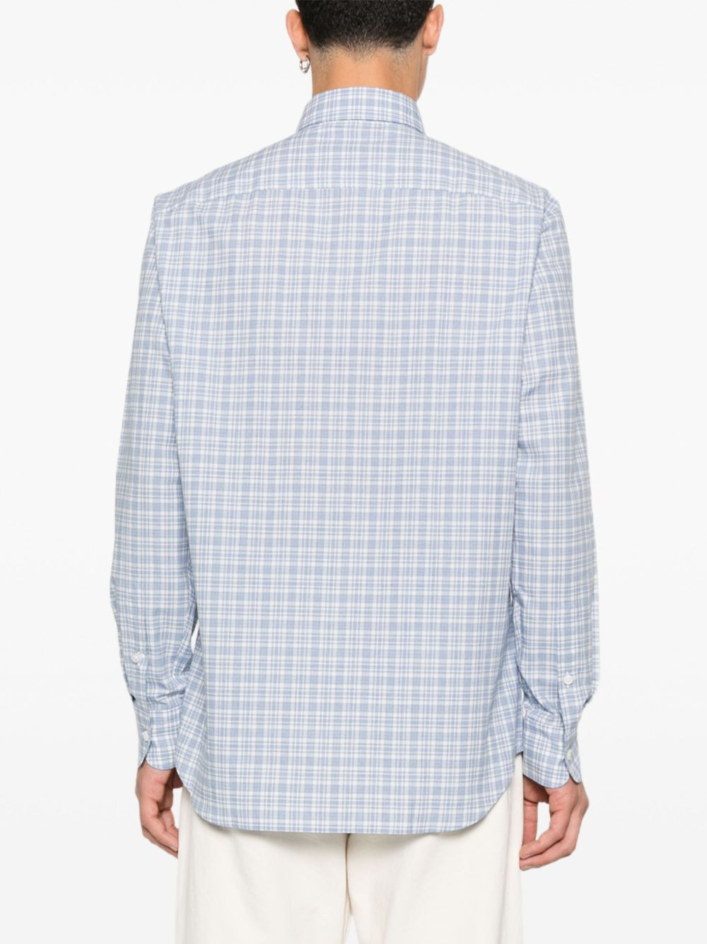 checked  Ventiquattro flannel-cotton shirt - 4