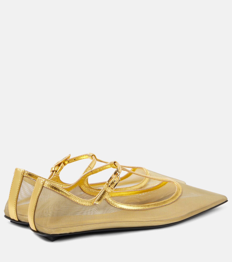 THE ATTICO Juno mesh Mary Jane flats outlook