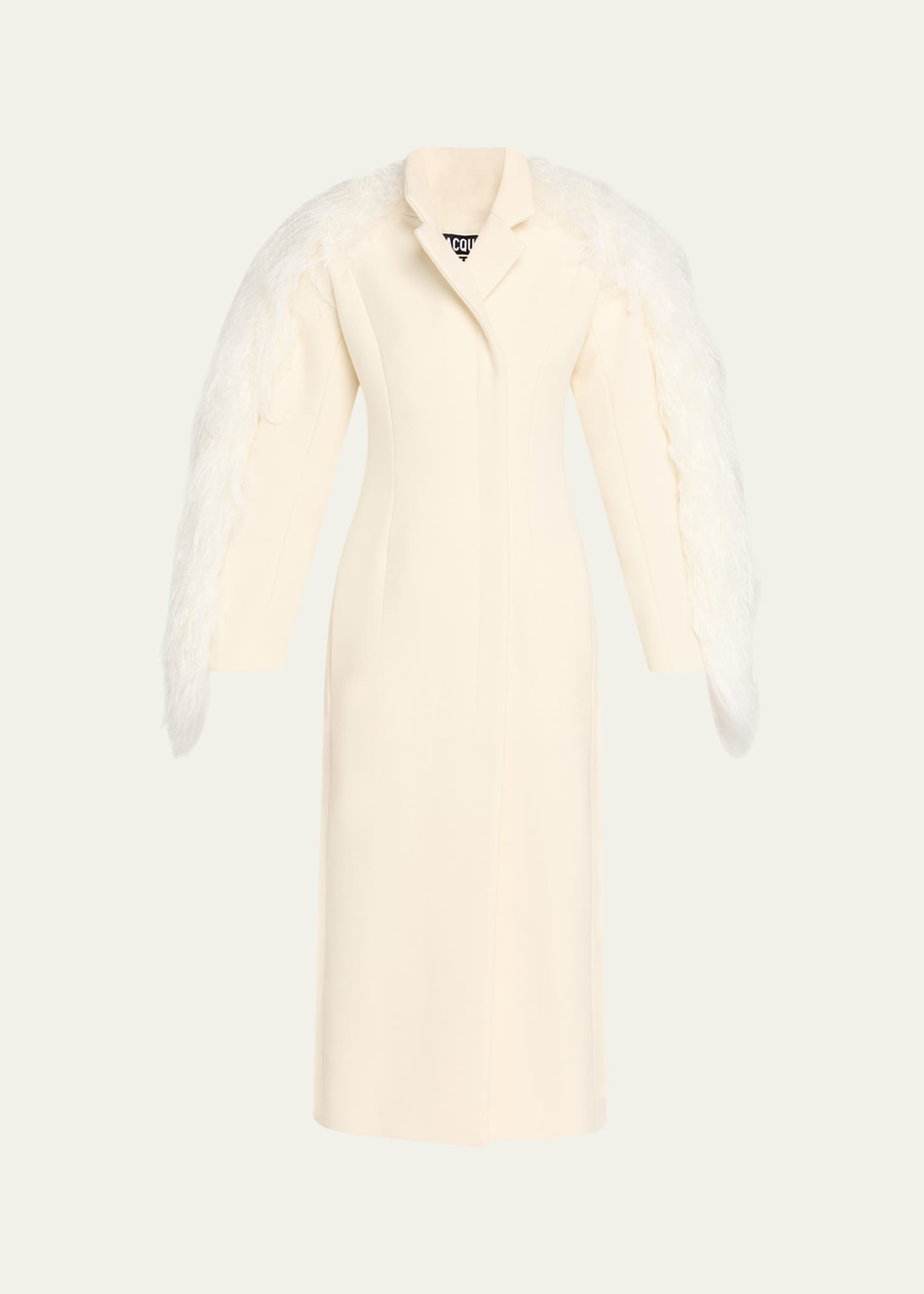 Le Manteau Boa Lamb Shearling Long Wool Coat - 1