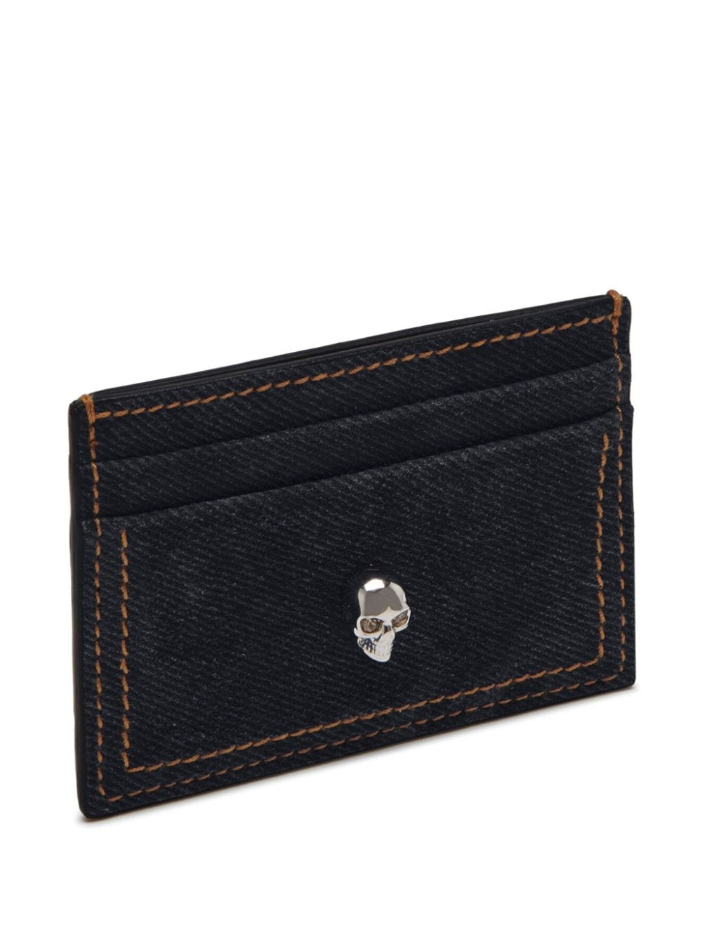 Skull denim cardholder - 3