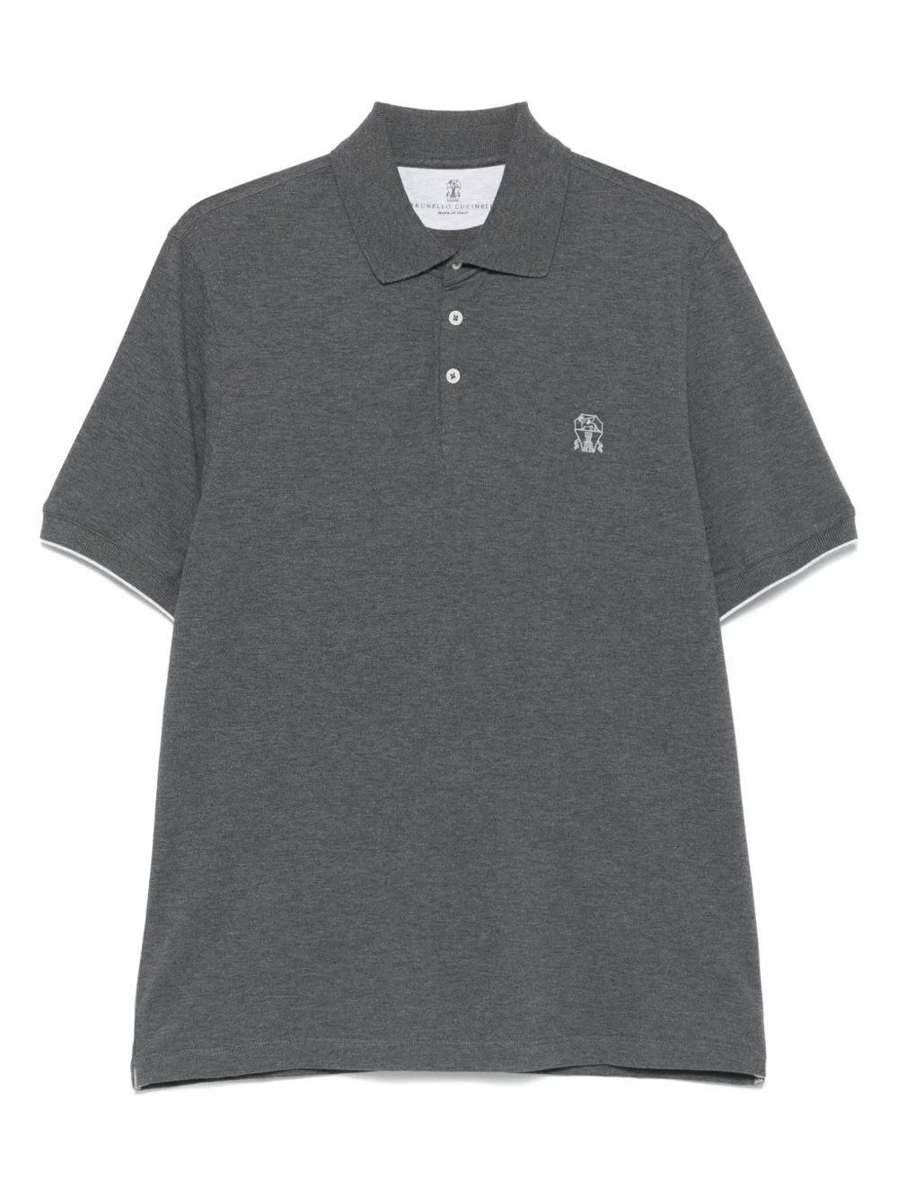 logo-embroidered polo shirt - 1