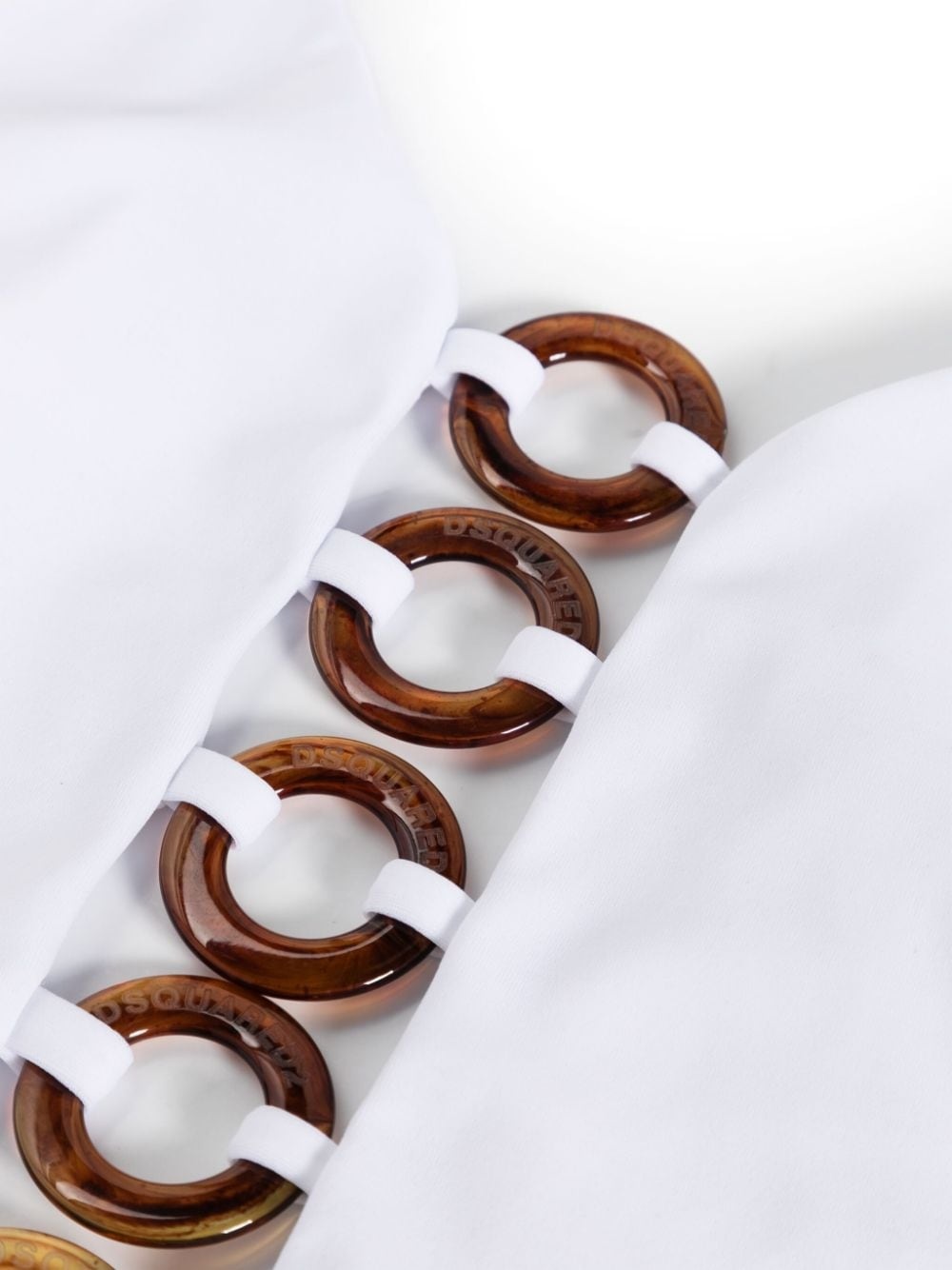 Rings logo-engraved swimsuit - 3