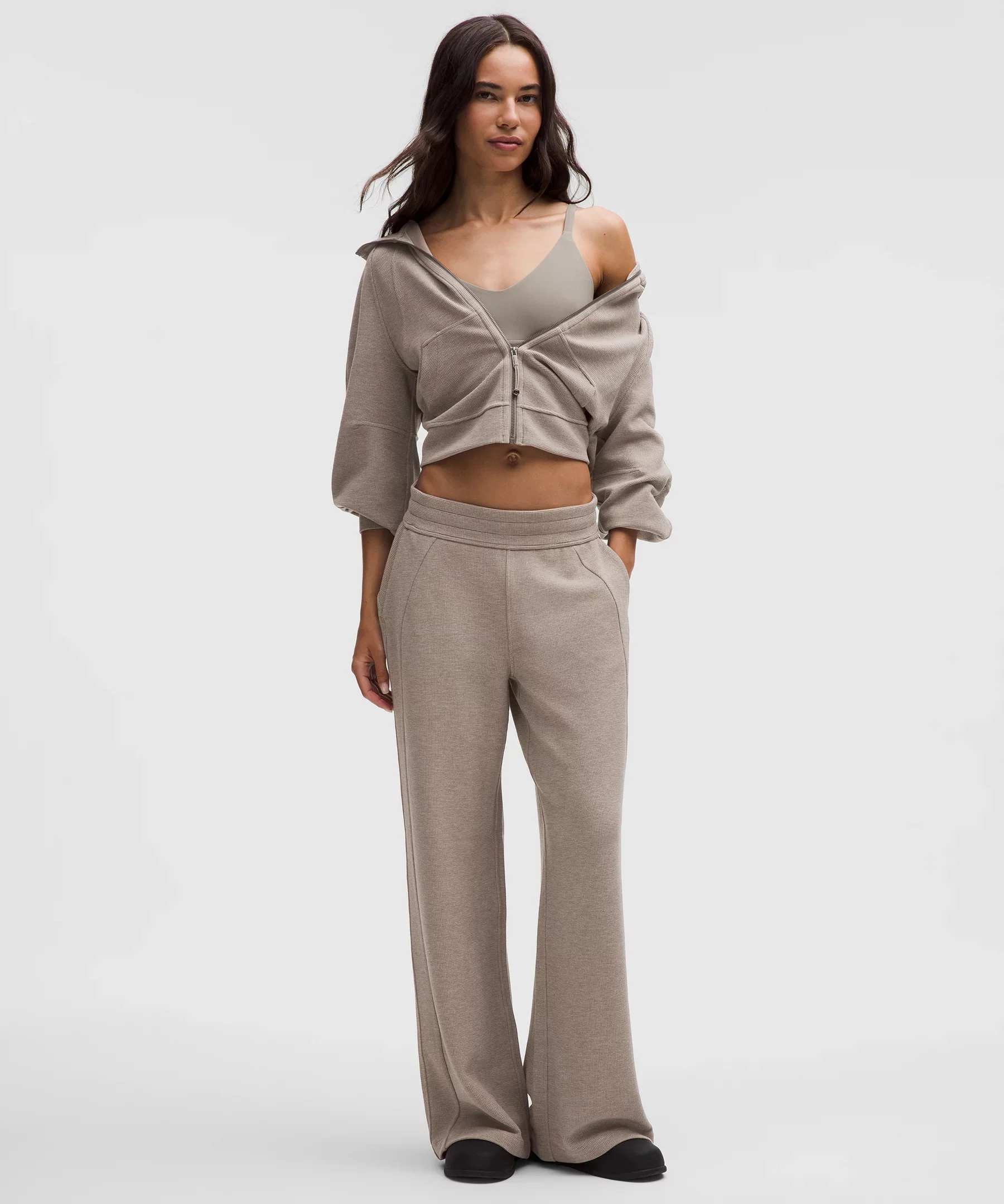 Scuba Mid-Rise Wide-Leg Pant *Waffle - 1