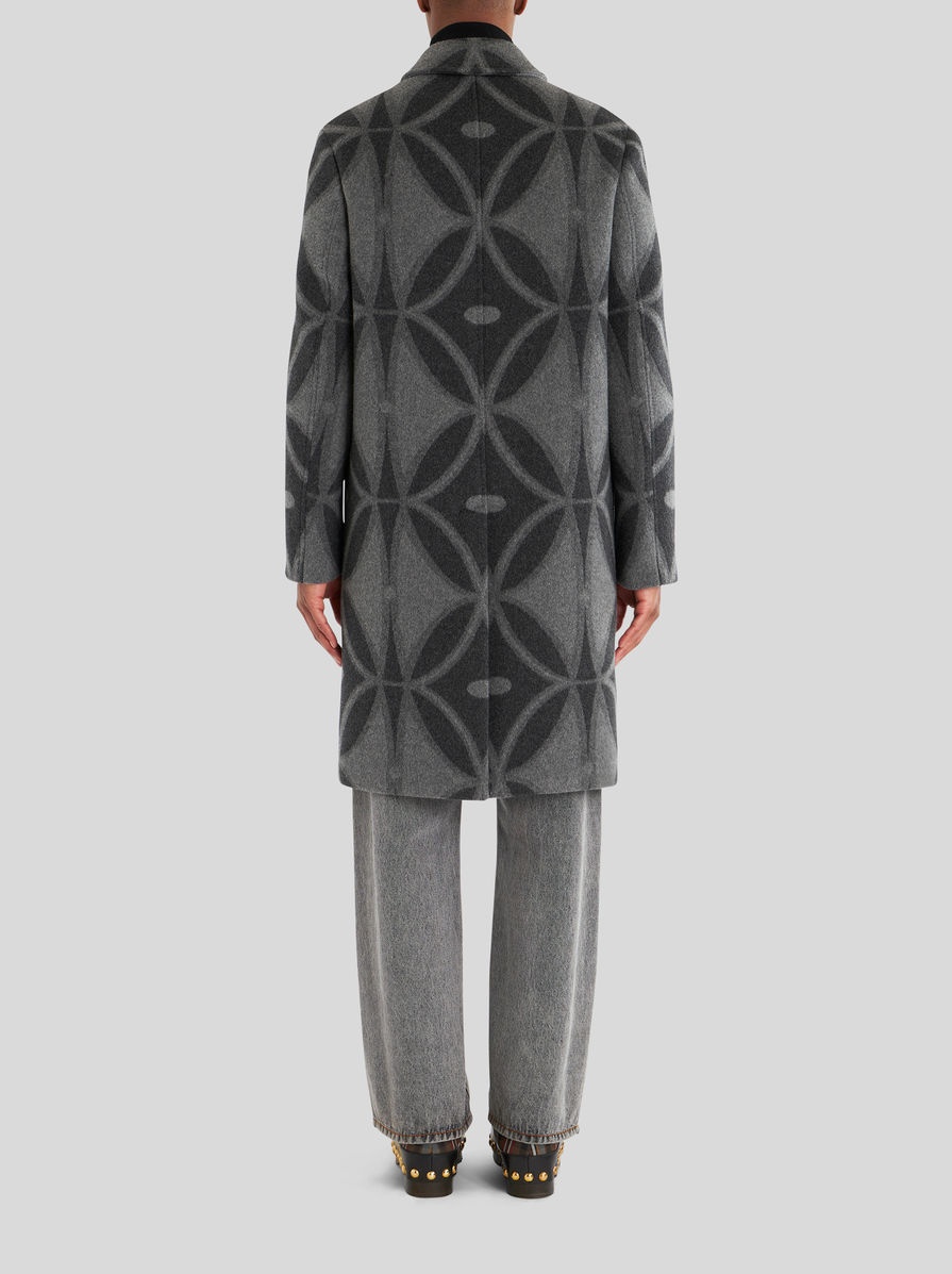 JACQUARD WOOL COAT - 4
