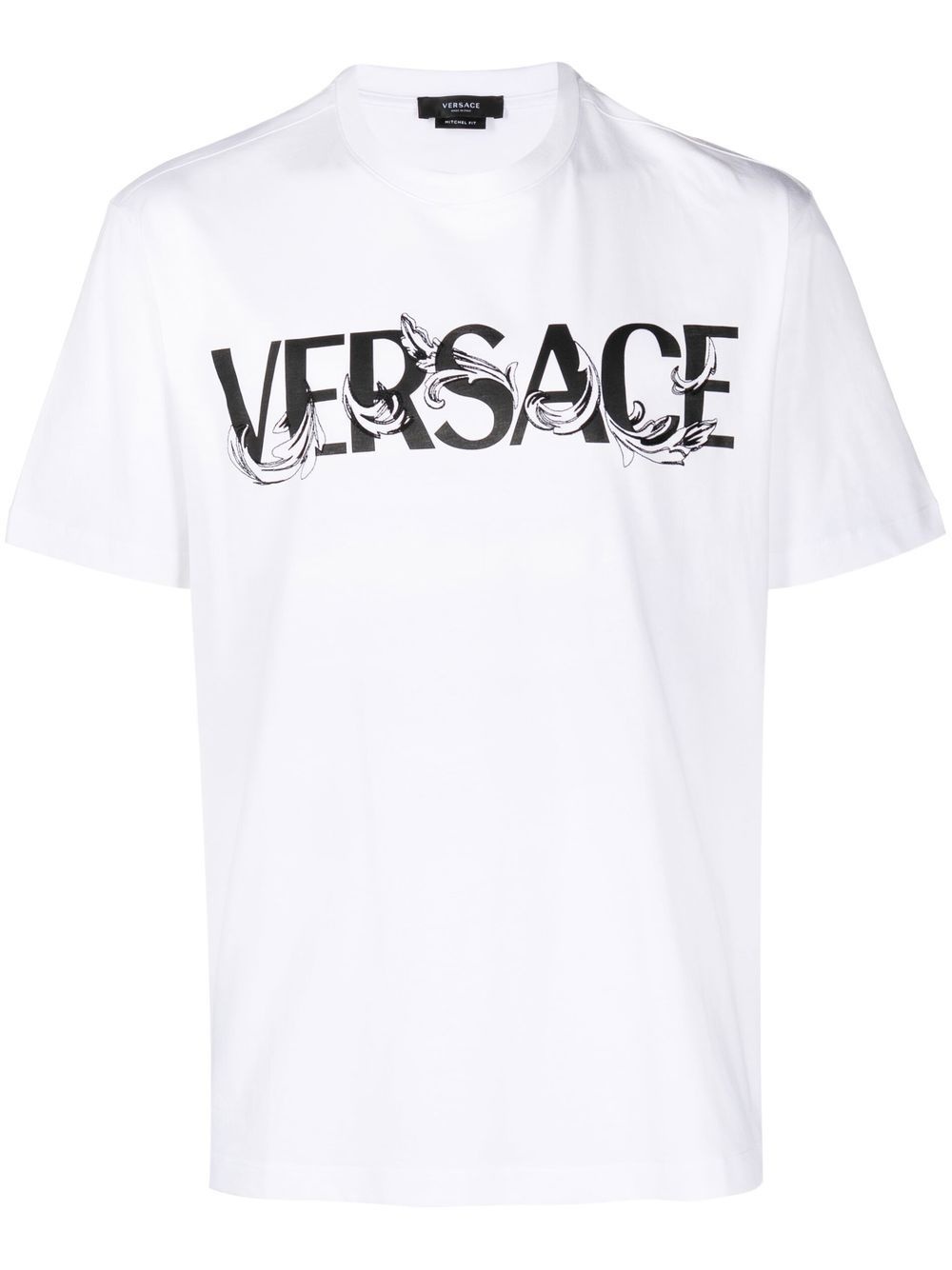 logo-lettering baroque embroidery T-shirt - 1