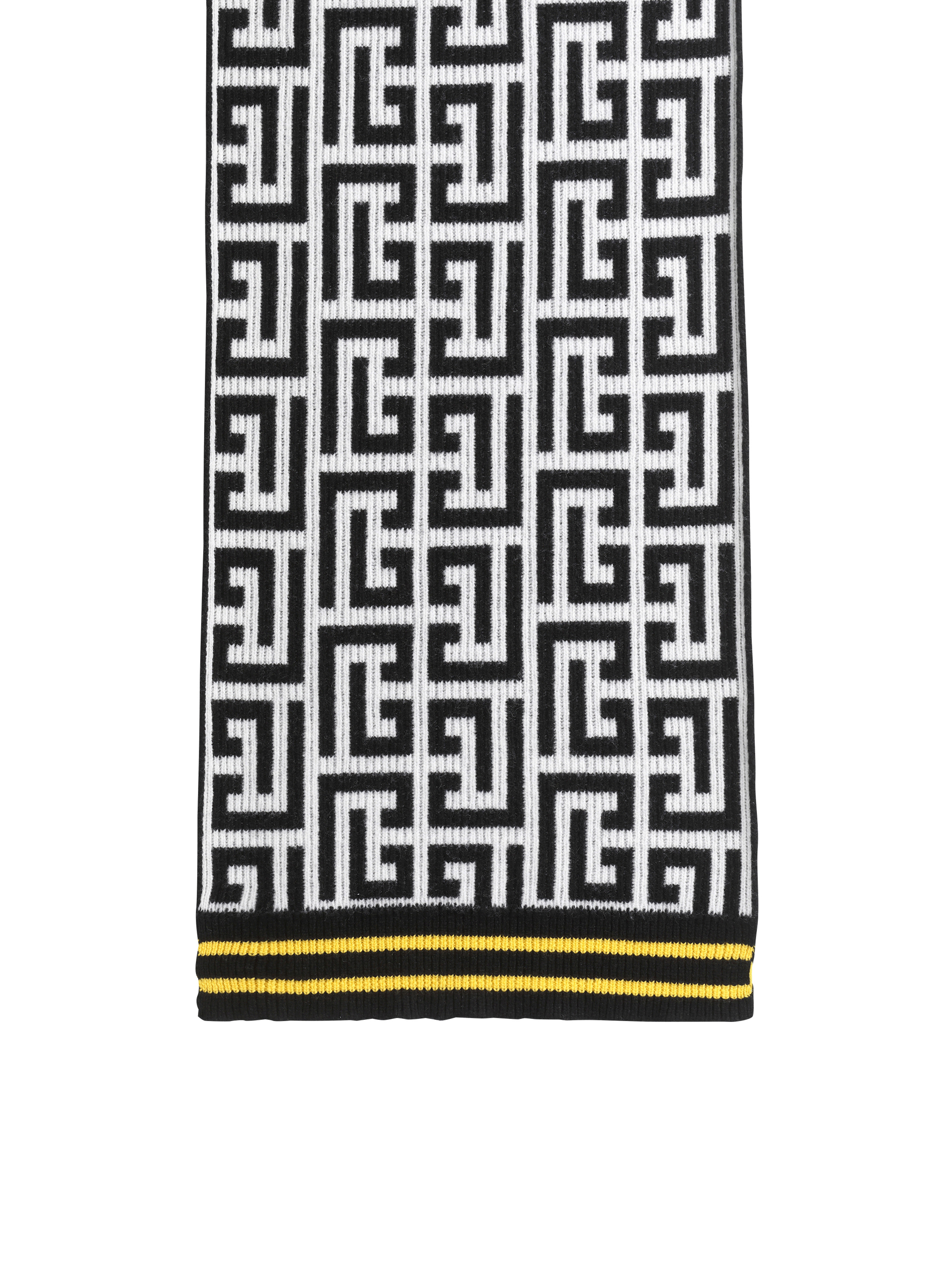 Wool and cashmere scarf with Balmain monogram pattern - 1
