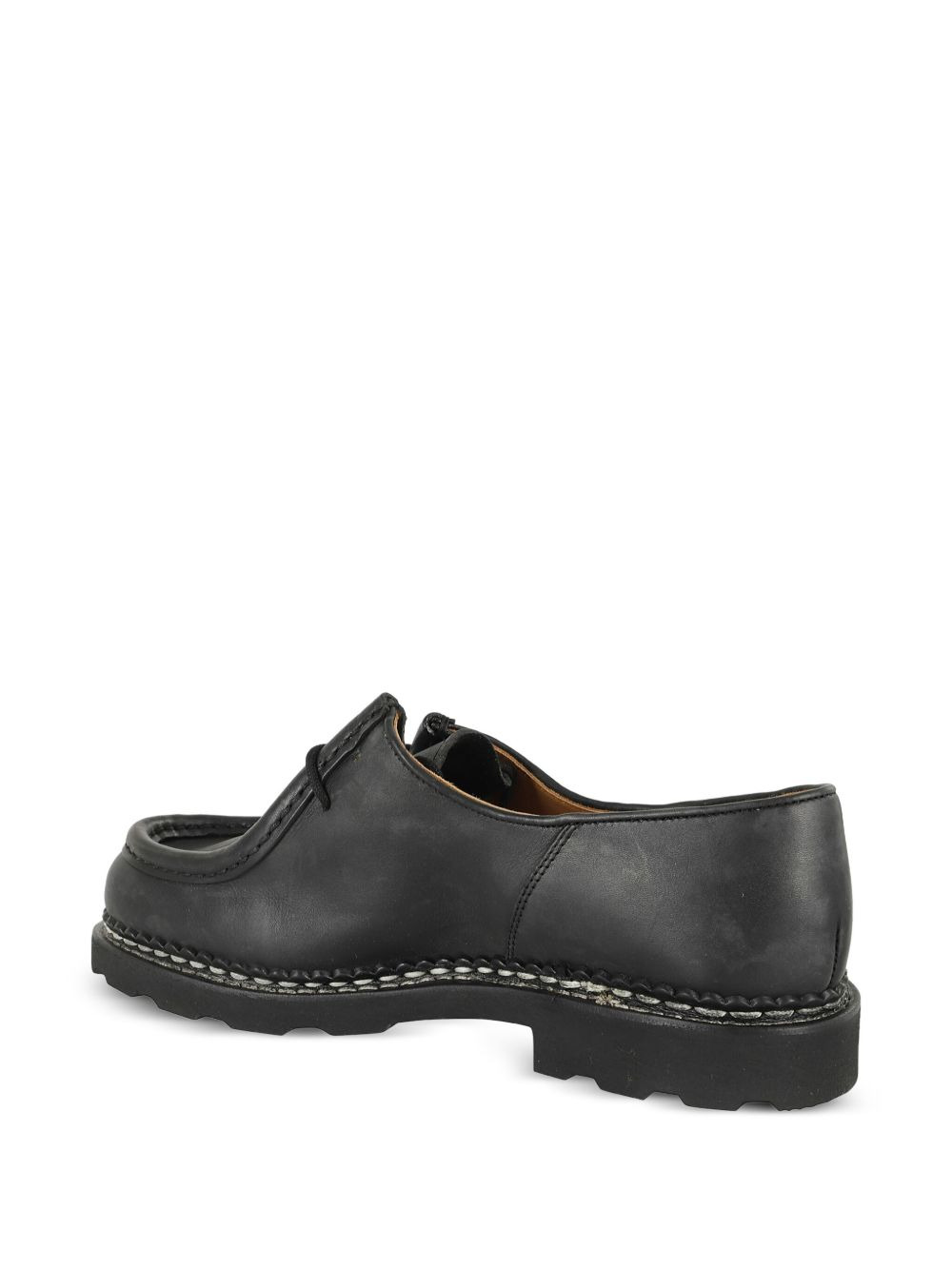 leather lace-up derby shoes - 3