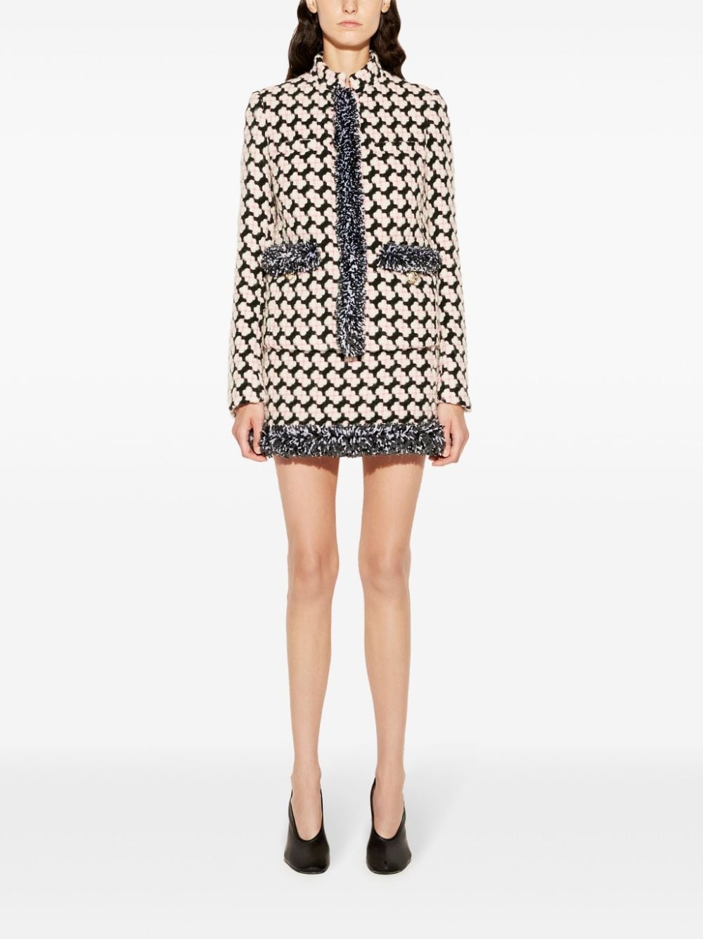 fringed tweed jacket - 2